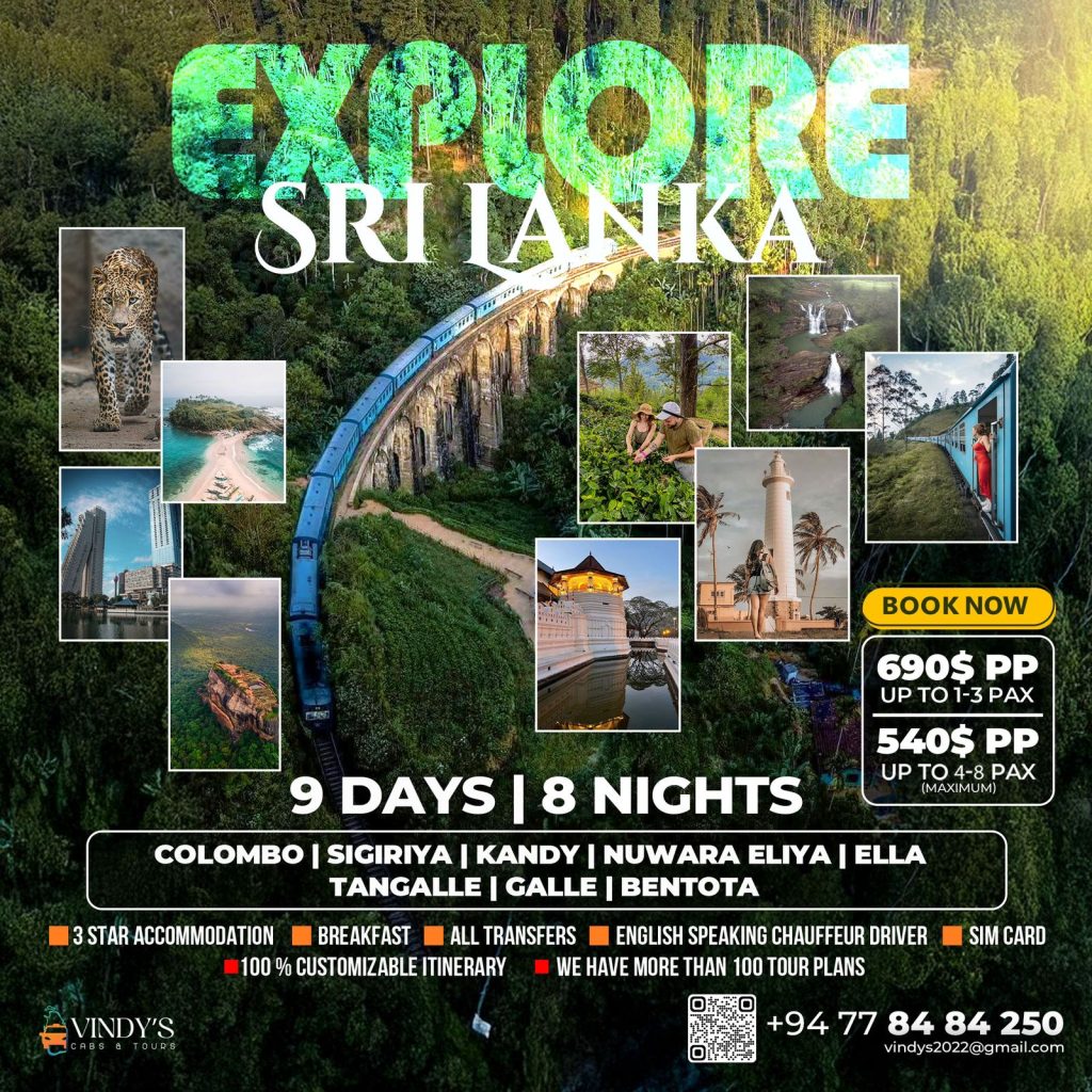 9 Days – Best of Sri Lanka Tour Itinerary