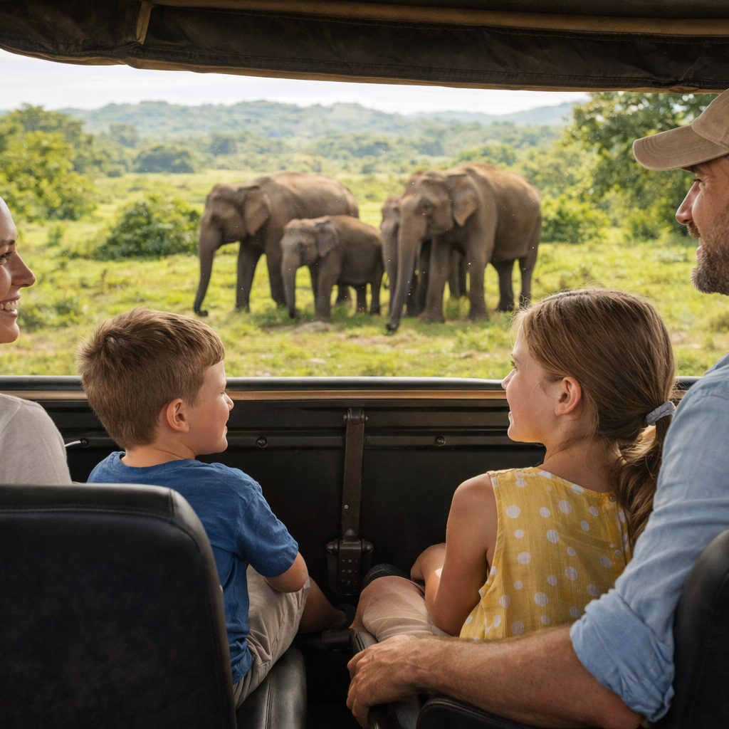 Family friendly safari experience in Udawalawe Sri Lanka