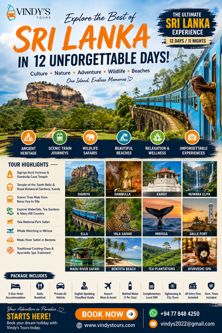 Explore the Best of Sri Lanka in 12 Unforgettable Days