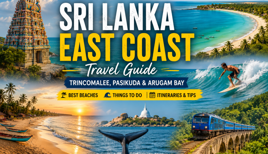 Sri Lanka East Coast travel guide featuring Trincomalee, Pasikuda and Arugam Bay
